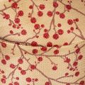 Dekoband Zweige mit roten Glitterbeeren 40mm x 15m Beige-Braun | Floristik24.ch