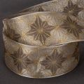 Dekoband mit Sternen 40mm Gold