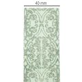 Geschenkband aus Polyester mit floralem Muster 40mm x 15m in Salbeigrün | Floristik24.ch