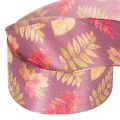 Dekoband Polyester Herbstlaub 40mm x 15m Lila | Floristik24.ch