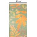Dekoband Kunstseide mit Blattmotiv 40mm x 15m Herbstfarben | Floristik24.ch