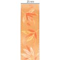 Geschenkband aus Polyester in Herbstfarben mit Blättermotiv 25mm x 18m | Floristik24.ch