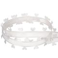 Dekoband aus Polyester Weiss mit Herzen 20mm x 15m für kreative Dekoration | Floristik24.ch