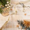 Dekoband aus Polyester mit Hirschmotiv 15mm x 15m in Braun-Gold für Weihnachtsdekorationen | Floristik24.ch