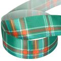 Geschenkband mit Karomuster 25mm Grün und Rot 20m Polyester | Floristik24.ch