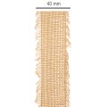 Dekoband Baumwolle mit Fransen 40 mm Braun 30 m | Floristik24.ch