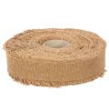 Dekoband Baumwolle mit Fransen 40 mm Braun 30 m | Floristik24.ch