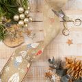 Dekoband Weihnachtswichtel Jute-Optik 60 mm 10 m Braun Bunt | Floristik24.ch