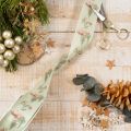 Dekoband aus Seide Reh-Motiv Wald und Blumen 40mm 15m | Floristik24.ch