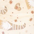 Dekoband Stoff beige mit