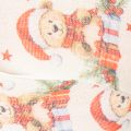 Geschenkband aus Stoff mit Bärenmotiv 40mm x 15m in Creme, Rot und Grün für Weihnachtsdekoration | Floristik24.ch