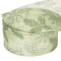 Geschenkband Stechpalme und Mistel Grün 40 mm x 15 m Polyester | Floristik24.ch