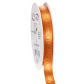 Floristik24 Geschenkband Stoff Orange mit Aufschrift Weihnachten 15mm x 18m