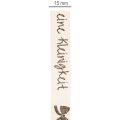 Geschenkband Polyester Beige Aufdruck Eine Kleinigkeit 15 mm 18 m | Floristik24.ch