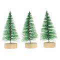 Floristik24 Deko-Tannenbaum Grün beschneit 10cm 6St