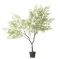 Floristik24 Künstlicher Baum mit filigranen Blättern 120 cm Grün-Braun Kunststoff