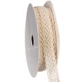Floristik24 Spitzenband aus Baumwolle 15 mm breit und 10 m lang in Creme für Dekoration und Handarbeit