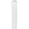 Spitzenband aus Baumwolle Weiss 15 mm x 10 m für Dekoration und Basteln | Floristik24.ch