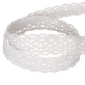 Spitzenband aus Baumwolle Weiss 15 mm x 10 m für Dekoration und Basteln | Floristik24.ch
