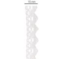 Baumwoll-Spitzenband Weiss 15 mm x 10 m für Dekoration und Handarbeiten | Floristik24.ch
