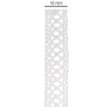 Baumwoll-Dekoband mit Spitze Weiss 18mm x 10m | Floristik24.ch