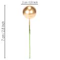 Goldene Dekokugeln am Draht 2 Grössen 48 Stück Kunststoff für Wohn- und Festdeko | Floristik24.ch