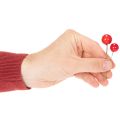 Künstliche Mini-Weihnachtskugeln Rote Beeren Ø 1,5-2 cm 48 Stück | Floristik24.ch
