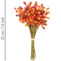 Künstlicher Beerenbund aus Kunststoff, 20 cm, Orange | Floristik24.ch