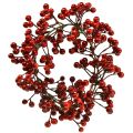 Floristik24 Beerenkranz Rot Kunstpflanzen Rot Weihnachten Ø20cm