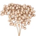 Floristik24 Künstliche Beerenzweige Champagnerfarben 28 cm 3er-Set für Dekoration