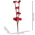 Künstlicher Zweig mit roten Beeren Kunststoff 15 cm 6 Stück | Floristik24.ch