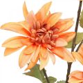 Dekoblume Dahlie, Herbstdeko, Seidenblume Orange 55cm Ø9/11cm