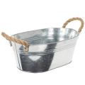 Blechschale Oval Silber