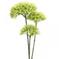 Floristik24 Künstlicher Blütenzweig Gelber Fenchel Kunstzweig mit 3 Blüten 85cm
