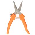 Blumenschere aus Edelstahl mit orangefarbenem Griff, 19 cm für Floristik und Gartenarbeit | Floristik24.ch