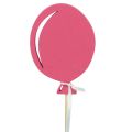 Floristik24 Blumenstecker Strauß Deko Kuchentopper Luftballon Pink 28cm 8St