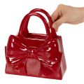 Deko Vase Handtasche aus Polyresin Rot glänzend 22 cm | Floristik24.ch