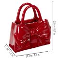 Deko Vase Handtasche aus Polyresin Rot glänzend 22 cm | Floristik24.ch