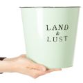 Blumentopf Metall Vintage Design Mintgrün Ø21,5×H16,5cm Innen- und Aussendekoration | Floristik24.ch