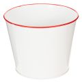 Blumentopf aus Metall Weiss