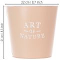 Blumentopf Zink Übertopf rund Altrosa Ø22cm H21cm für Innenbereich | Floristik24.ch