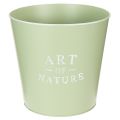 Floristik24 Blumentopf Metall Übertopf Mintgrün Ø22cm H21cm für Innen- und Aussendekoration