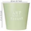 Blumentopf Metall Übertopf Mintgrün Ø22cm H21cm für Innen- und Aussendekoration | Floristik24.ch