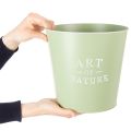 Blumentopf Metall Übertopf Mintgrün Ø22cm H21cm für Innen- und Aussendekoration | Floristik24.ch