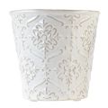 Floristik24 Blumentopf Keramik Übertopf Weiß Creme Beige Ø13,5cm 2St