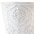 Floristik24 Blumentopf Keramik Übertopf Weiß Creme Beige Ø13,5cm 2St