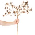 Bohnenblütenzweig Metallic Champagner Kunstpflanze 80 cm 3er-Set Weihnachten | Floristik24.ch