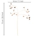 Bohnenblütenzweig Metallic Champagner Kunstpflanze 80 cm 3er-Set Weihnachten | Floristik24.ch