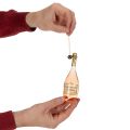 Baumanhänger-Set aus Glas Sektflasche und Sektglas 14cm Roségold 2 Stück | Floristik24.ch