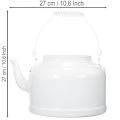 Weisser Metall-Übertopf in Teekannenform 27x20,5cm für Wohn- und Tischdekoration | Floristik24.ch